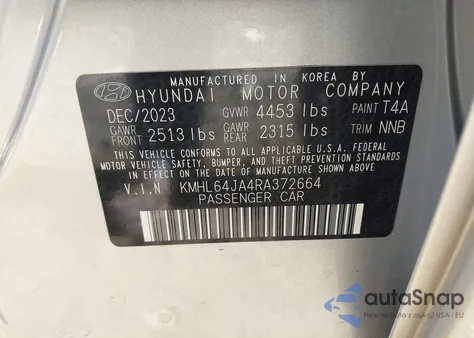 2024 Hyundai Sonata Sel z USA, uszkodzony, nr VIN KMHL64JA4RA372664